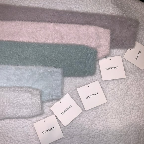 NWT $69 Ellen Tracy Downtown Glam Eyelash Sweater - Picture 5 of 5